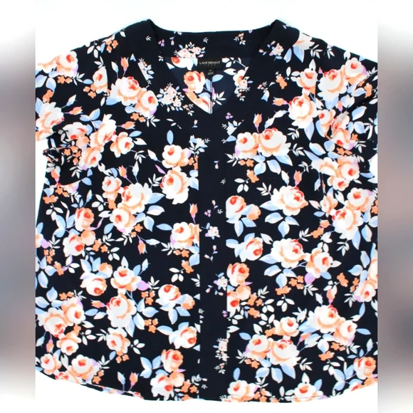 Lane Bryant Floral Blouse – Size 18 | Navy/Pink - Picture 5 of 5